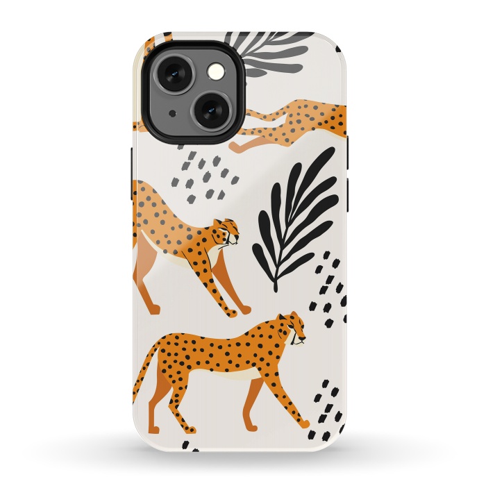 iPhone 13 mini StrongFit Cheetah pattern 09 by Jelena Obradovic