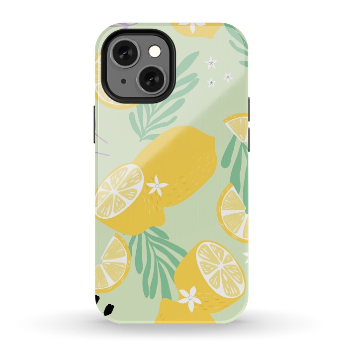 iPhone 13 mini StrongFit Lemon pattern 04 by Jelena Obradovic