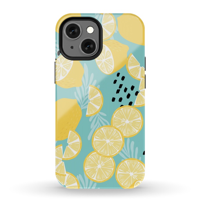 iPhone 13 mini StrongFit Lemon pattern 06 by Jelena Obradovic