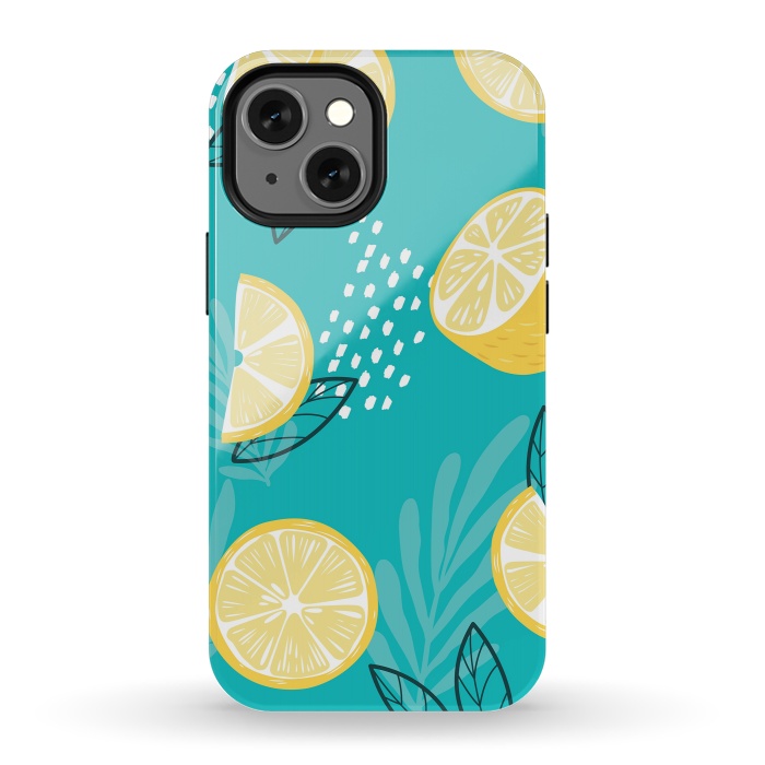 iPhone 13 mini StrongFit Lemon pattern 08 by Jelena Obradovic