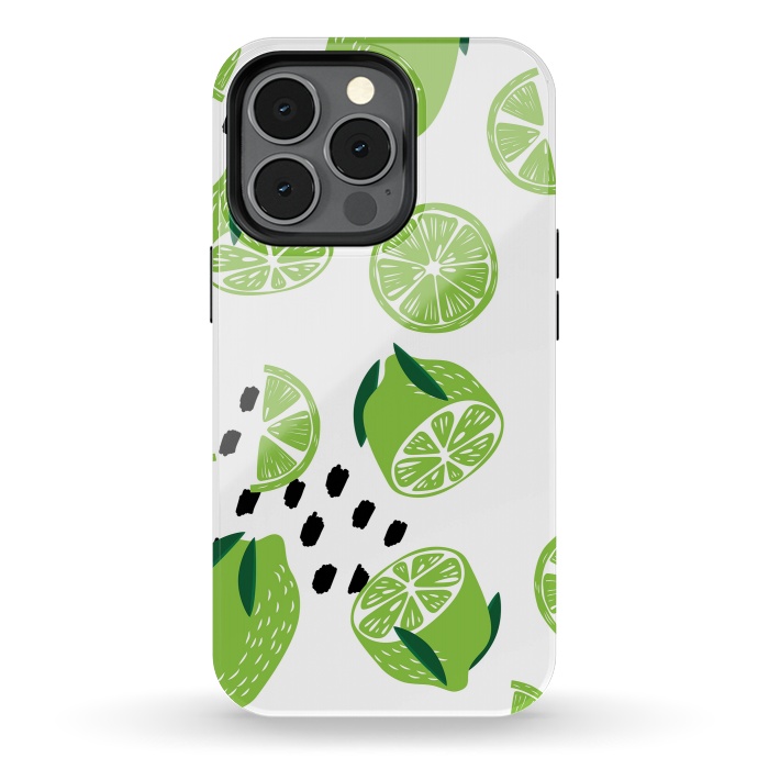 iPhone 13 pro StrongFit Lime pattern 01 by Jelena Obradovic
