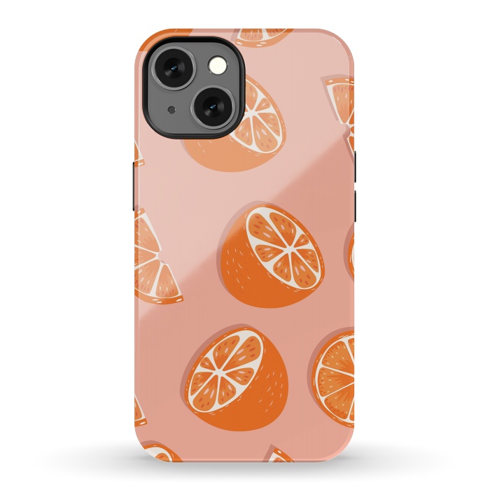 iPhone 13 StrongFit Orange pattern 03 by Jelena Obradovic