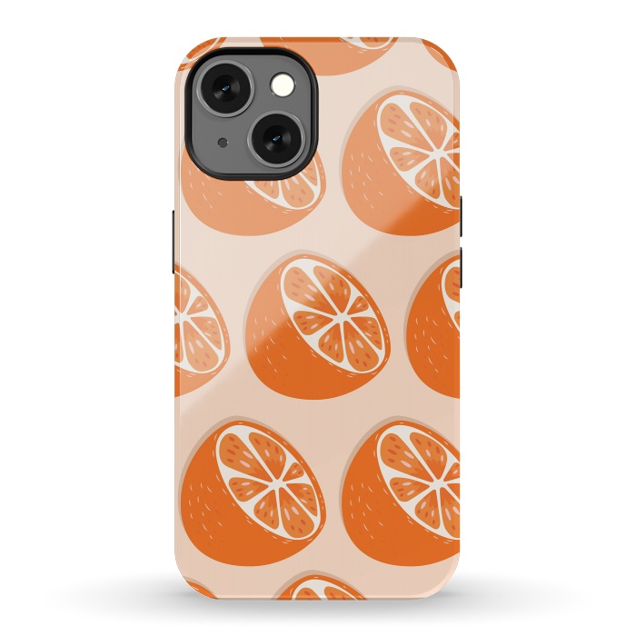iPhone 13 StrongFit Orange pattern 07 by Jelena Obradovic