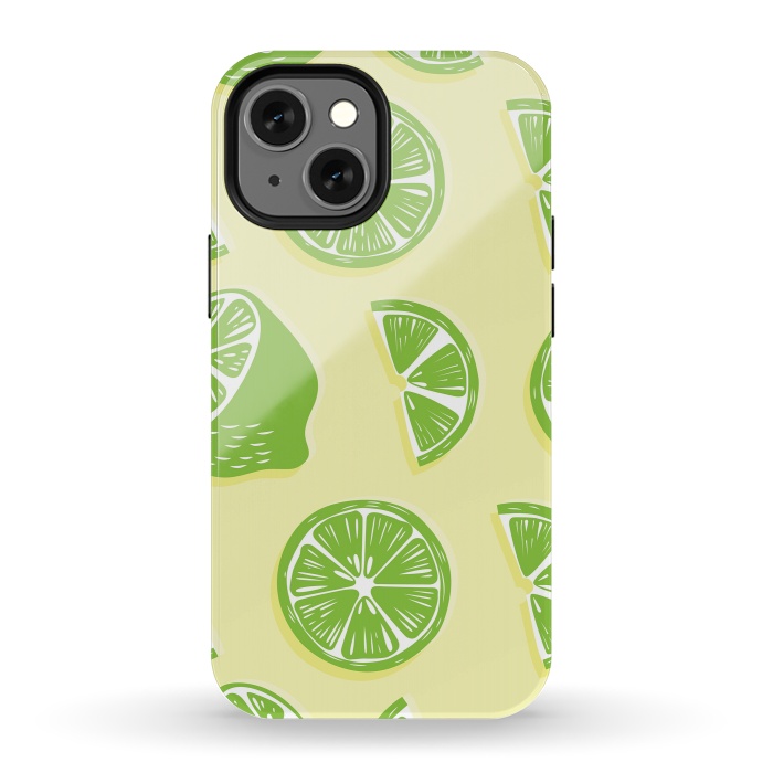 iPhone 13 mini StrongFit Lime pattern 04 by Jelena Obradovic