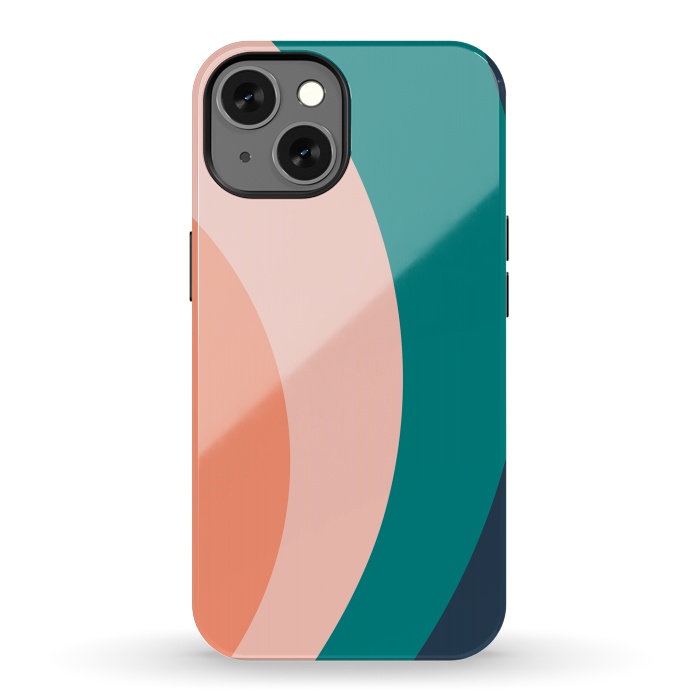 iPhone 13 StrongFit Teal Blush Rainbow by ArtPrInk