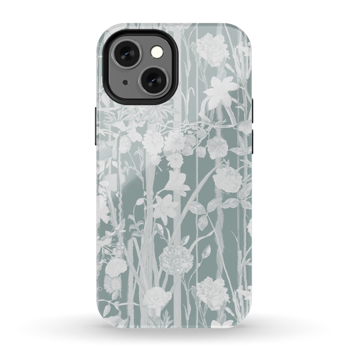 iPhone 13 mini StrongFit Pastel botanical floral vines by Oana 