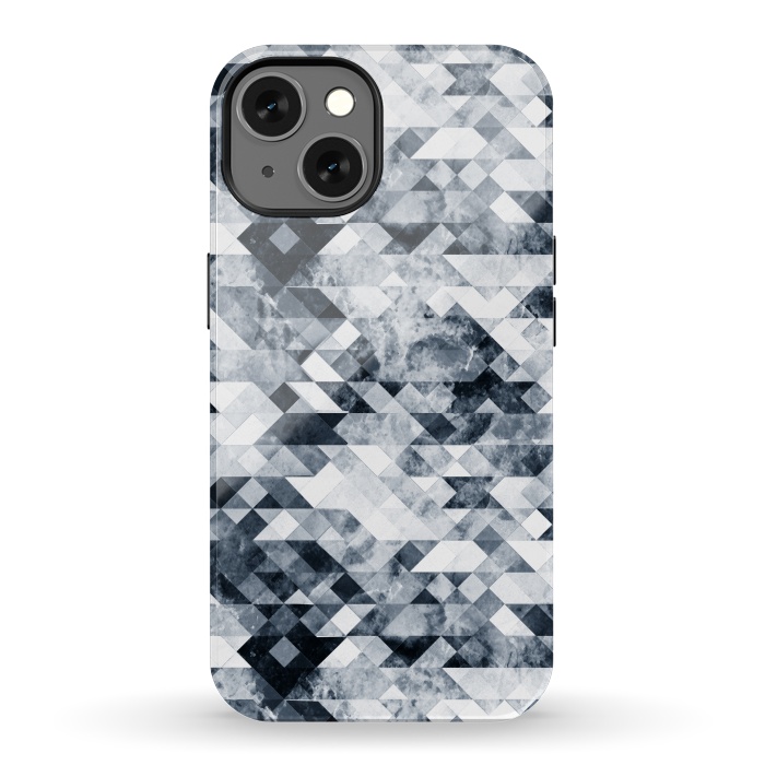 iPhone 13 StrongFit Geometric grunge marble tiles by Oana 