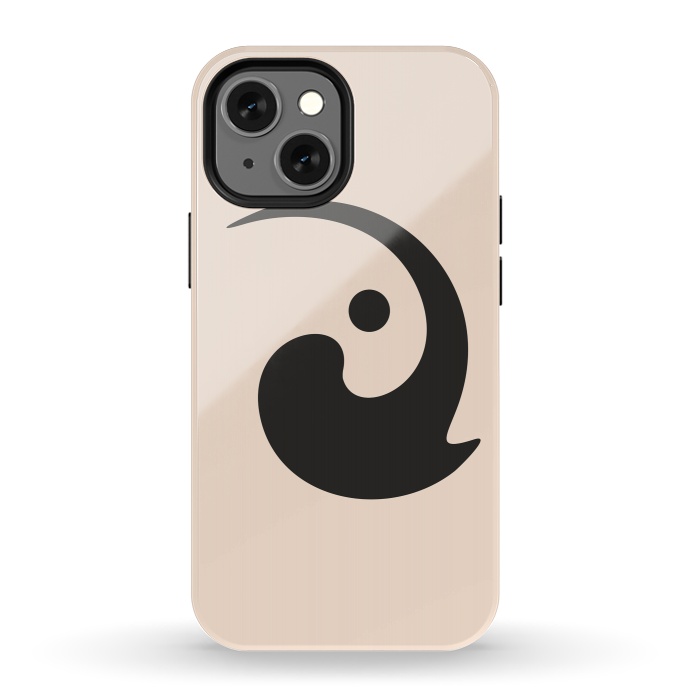iPhone 13 mini StrongFit Black Minimal Art-I by Creativeaxle