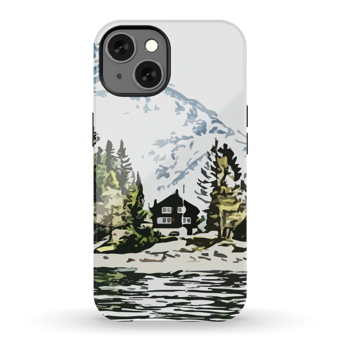 iPhone 13 StrongFit Mountain Forest by Creativeaxle