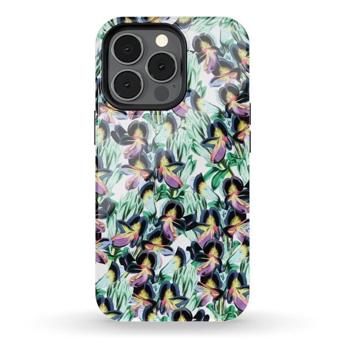 iPhone 13 pro StrongFit Floral Flutter by Uma Prabhakar Gokhale