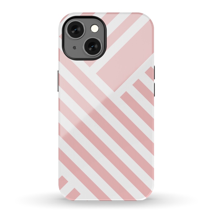 iPhone 13 StrongFit Blush Street Lines by ArtPrInk