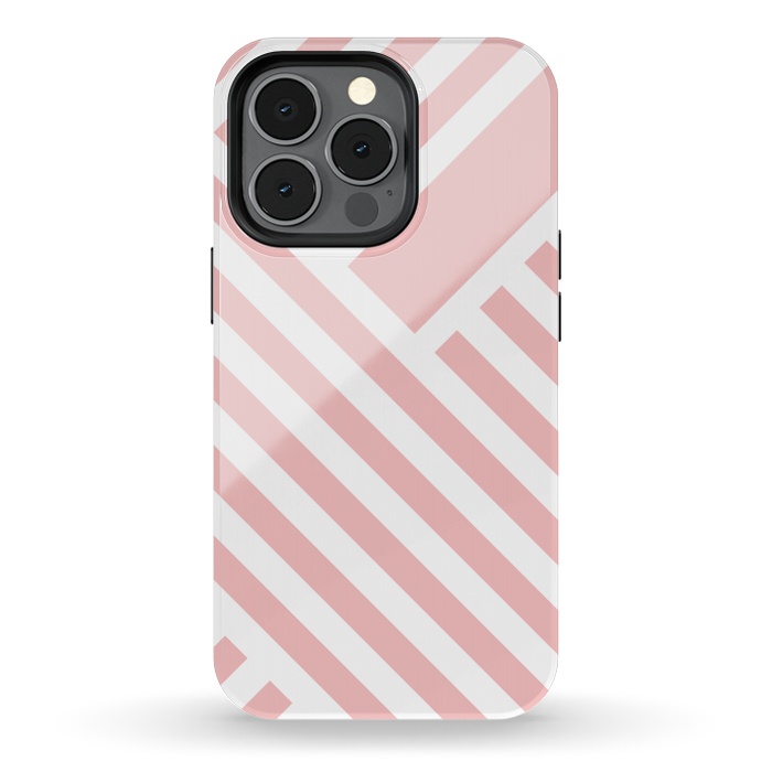 iPhone 13 pro StrongFit Blush Street Lines by ArtPrInk