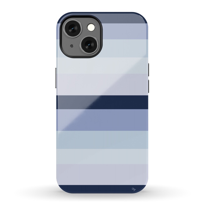 iPhone 13 StrongFit Blue Stripes by Martina