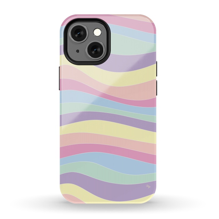 iPhone 13 mini StrongFit Pastel Waves by Martina
