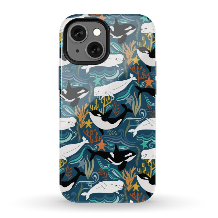 iPhone 13 mini StrongFit Canadian Whale Watching by Tangerine-Tane