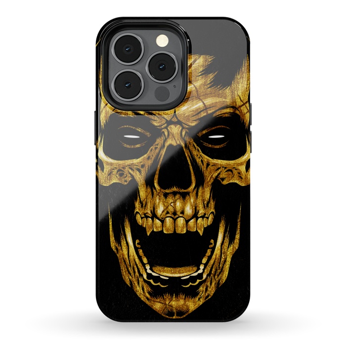 iPhone 13 pro StrongFit Golden Skull by Alberto