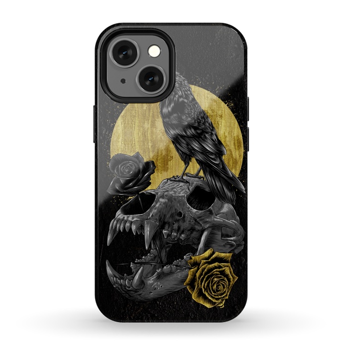 iPhone 13 mini StrongFit Skull Crow by Alberto
