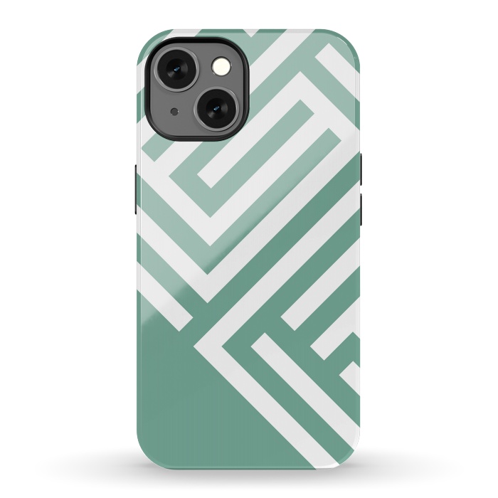 iPhone 13 StrongFit Mint Maze by ArtPrInk