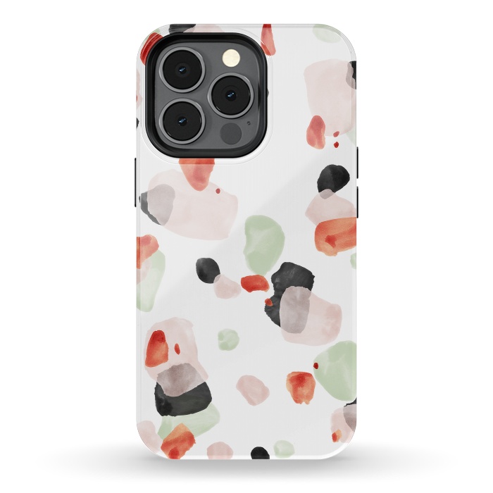 iPhone 13 pro StrongFit Abstract Watercolor Painting Terrazzo Pattern 06 by amini54