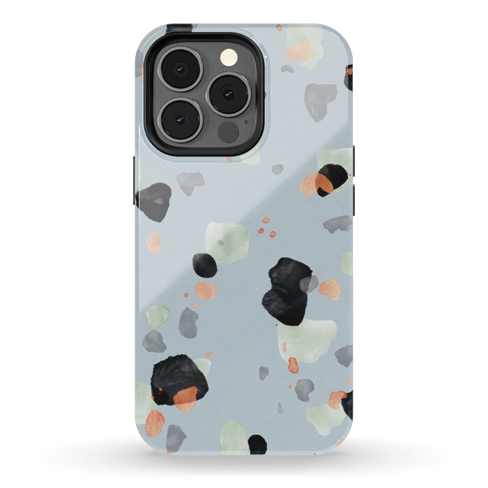 iPhone 13 pro StrongFit Abstract Watercolor Painting Terrazzo Pattern 08 by amini54