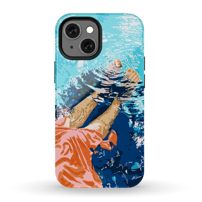 iPhone 13 mini StrongFit Take Me Where The Waves Kiss My Feet by Uma Prabhakar Gokhale