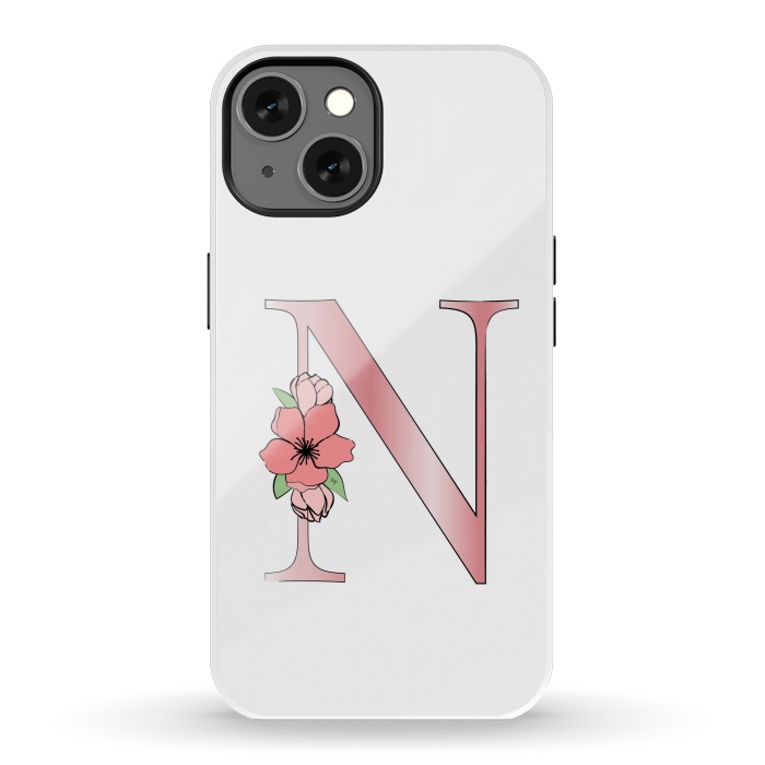 iPhone 13 StrongFit Monogram Letter N by Martina