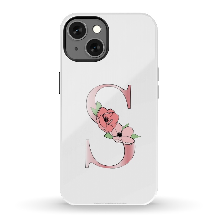 iPhone 13 StrongFit Monogram Letter S by Martina