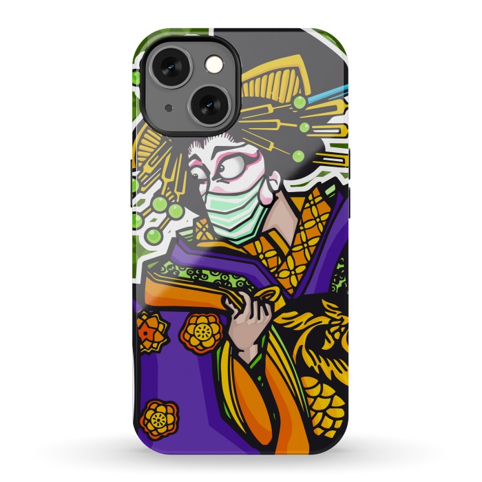 iPhone 13 StrongFit Covid Geisha by Milo "Mr Lucky" Marcer
