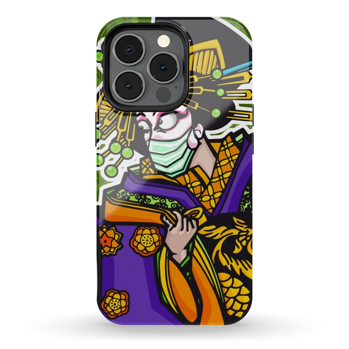 iPhone 13 pro StrongFit Covid Geisha by Milo "Mr Lucky" Marcer