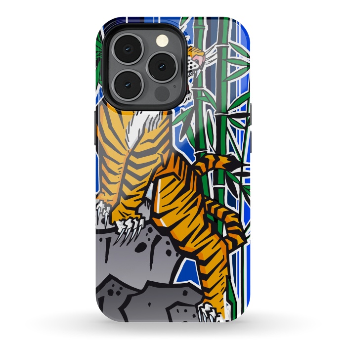 iPhone 13 pro StrongFit Japanese Tiger by Milo "Mr Lucky" Marcer