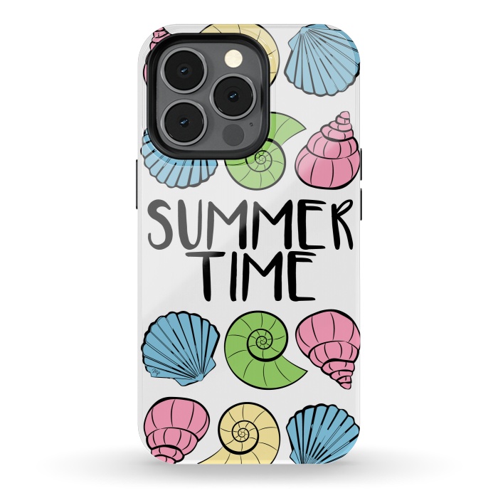 iPhone 13 pro StrongFit Summer Time Shells by Martina