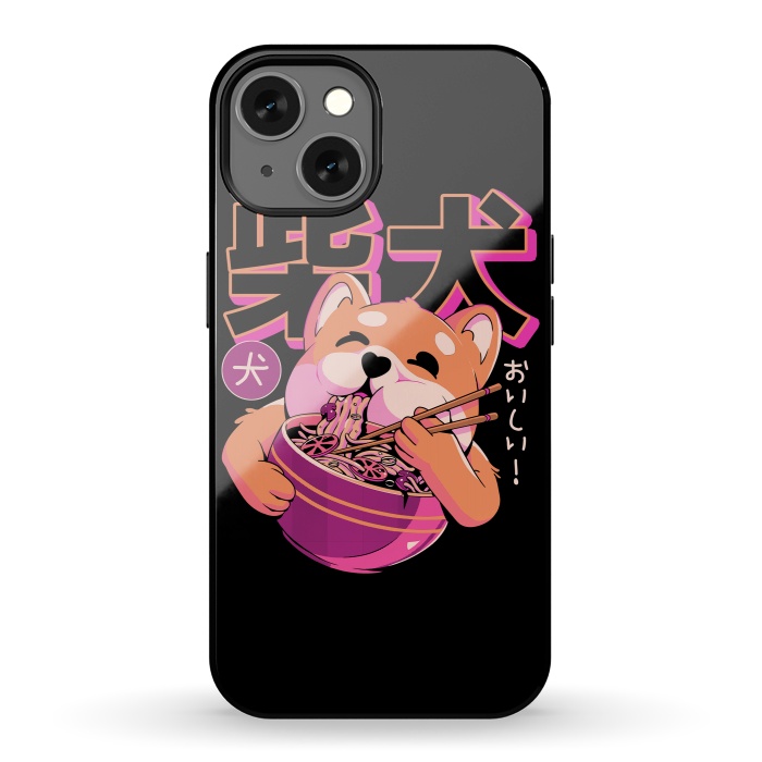 iPhone 13 StrongFit Shiba Noodles by Ilustrata