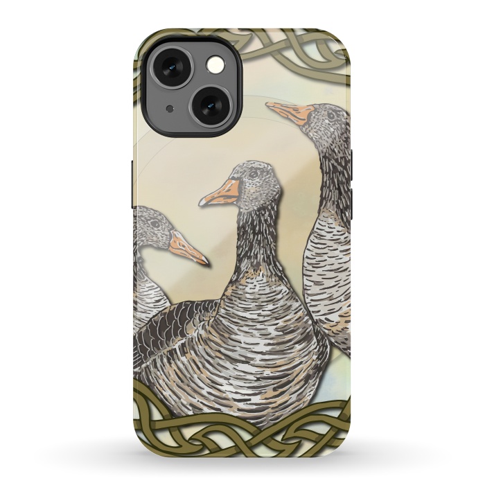 iPhone 13 StrongFit Celtic Goose by Lotti Brown