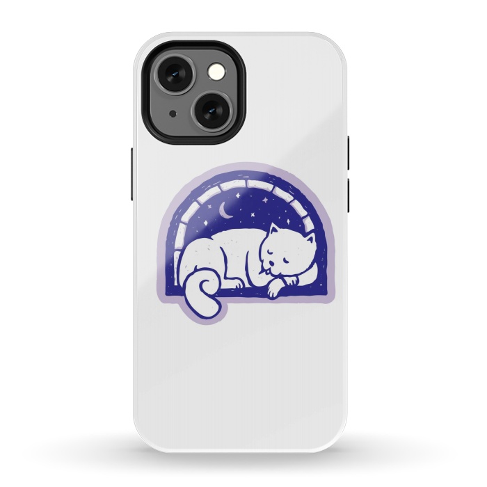 iPhone 13 mini StrongFit Cat Sleep by Afif Quilimo