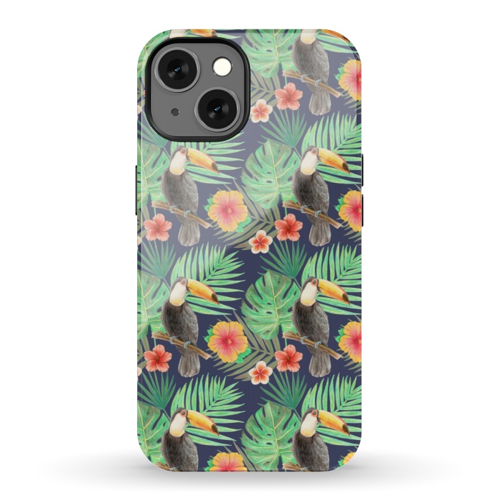 iPhone 13 StrongFit toucan bird in a jungle by Alena Ganzhela