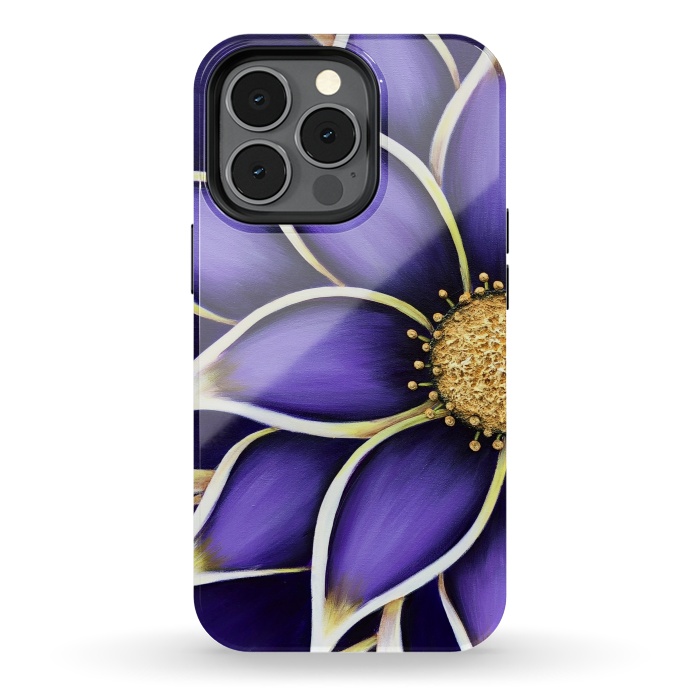 iPhone 13 pro StrongFit Purple Passion II by Denise Cassidy Wood