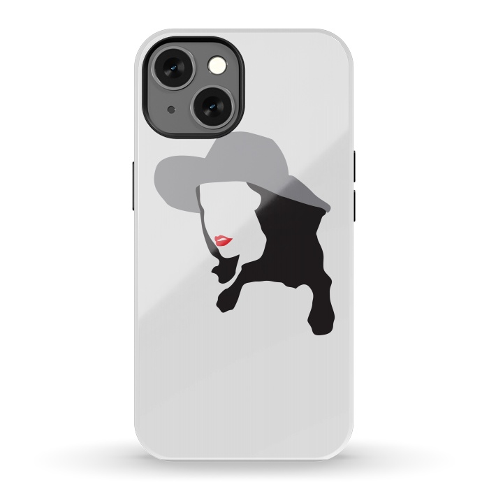iPhone 13 StrongFit Woman Face Minimal Art 01 by Creativeaxle
