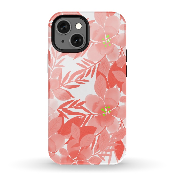 iPhone 13 mini StrongFit Peach Blossom Flowers by Josie