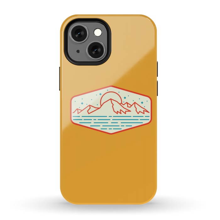 iPhone 13 mini StrongFit Mountain and Sea 1 by Afif Quilimo