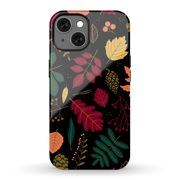 iPhone 13 StrongFit Autumn Pattern With Leaves by ArtsCase
