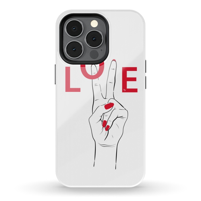 iPhone 13 pro StrongFit Love Hand by Martina