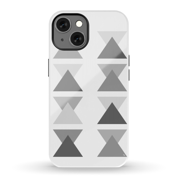 iPhone 13 StrongFit Gray Triangles by Martina