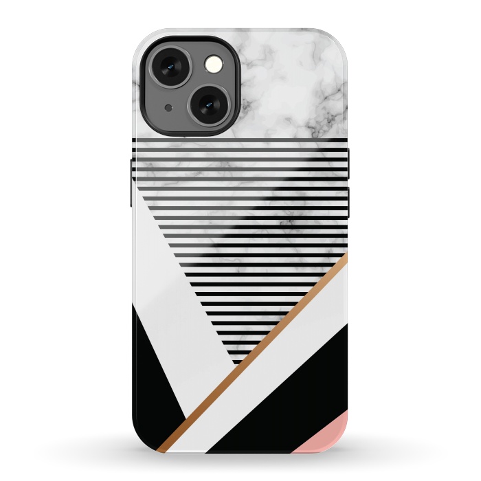 iPhone 13 StrongFit Geometric Marble Design by ArtsCase