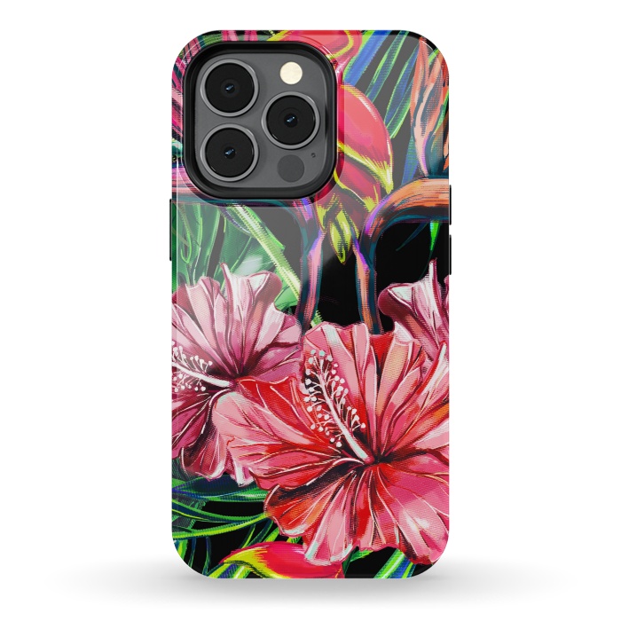 iPhone 13 pro StrongFit Beautiful Trendy Seamless Floral Jungle Pattern by ArtsCase