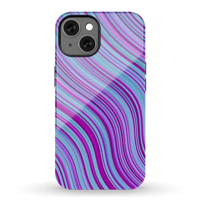 iPhone 13 StrongFit Liquid Marble Blue Purple and Blue by ArtsCase