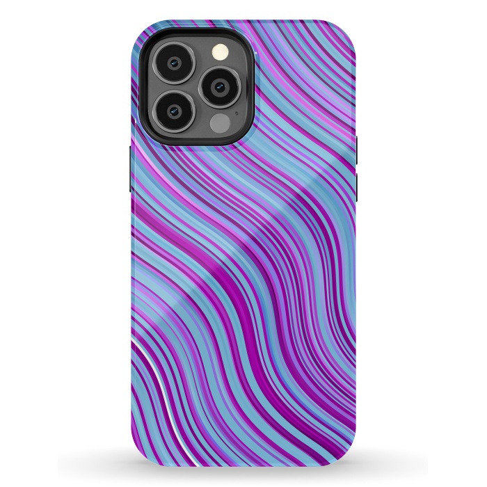 iPhone 13 Pro Max StrongFit Liquid Marble Blue Purple and Blue by ArtsCase