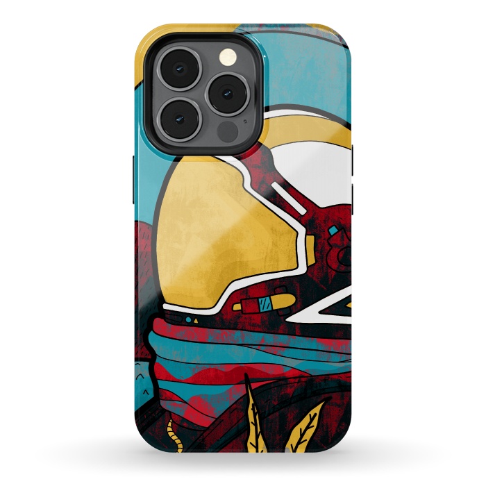 iPhone 13 pro StrongFit The yellow astronaut explorer by Steve Wade (Swade)