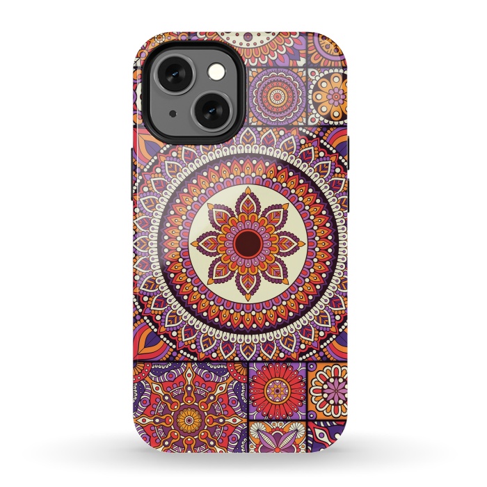 iPhone 13 mini StrongFit Mandala Pattern Design with Period Decorative Elements by ArtsCase