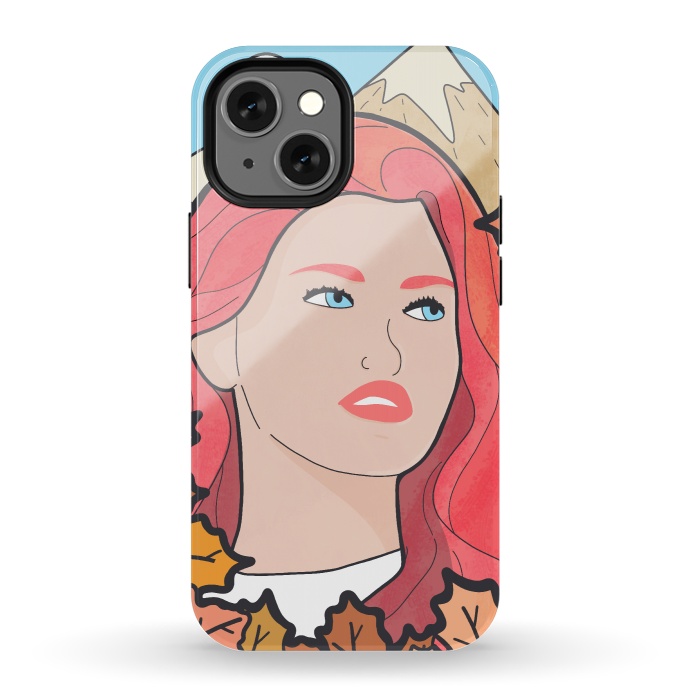 iPhone 13 mini StrongFit The autumn girl by Steve Wade (Swade)