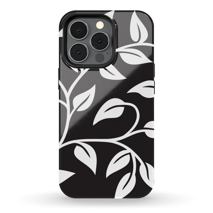 iPhone 13 pro StrongFit White Leaves  by Winston